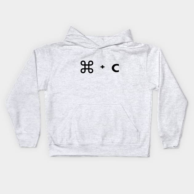 Command c copy Kids Hoodie by AwesomMT